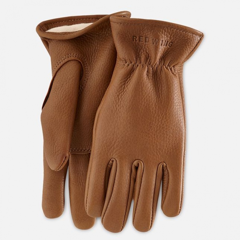 Guantes Red Wing Lined Buckskin Cuero | 67MCQPDKF